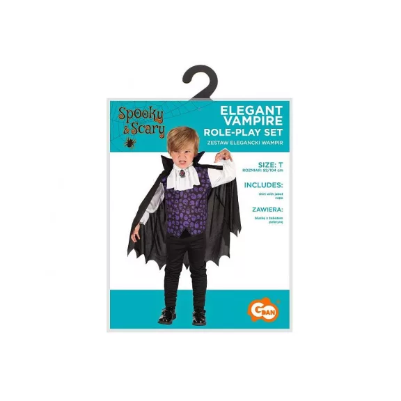 Vámpír Elegant jelmez 92/104 cm