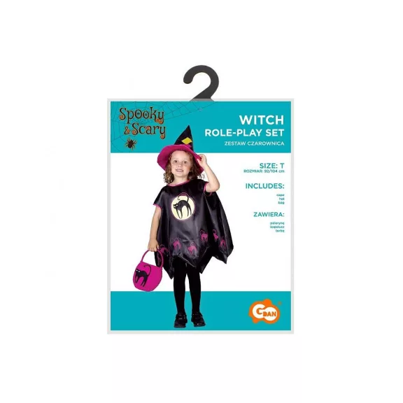 Boszorkány Black Cat jelmez 92/104 cm