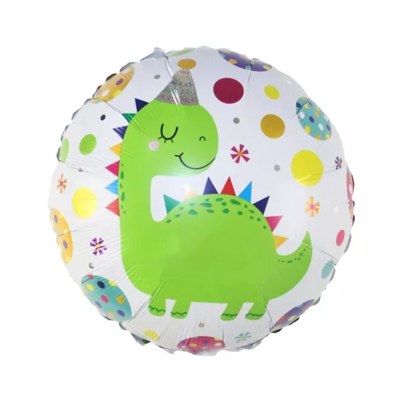 Dinoszaurusz Party gömb fólia lufi 36 cm Dinoszaurusz Party gömb fólia lufi 36 cm