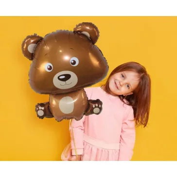 Maci Brown Teddy fólia lufi 60 cm