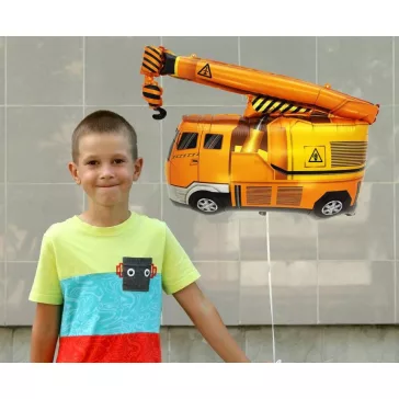 Darus teherautó Crane fólia lufi 65 cm