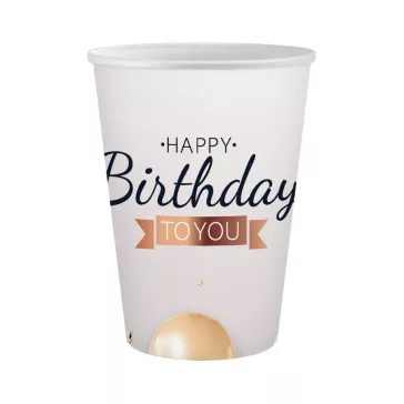 Happy Birthday Balloon papír pohár 6 db-os 250 ml