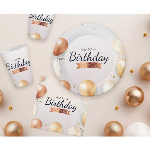 Happy Birthday Balloon papír pohár 6 db-os 250 ml