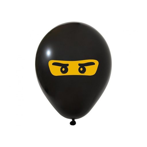 Nindzsa Mask léggömb, lufi 5 db-os 12 inch (30 cm)