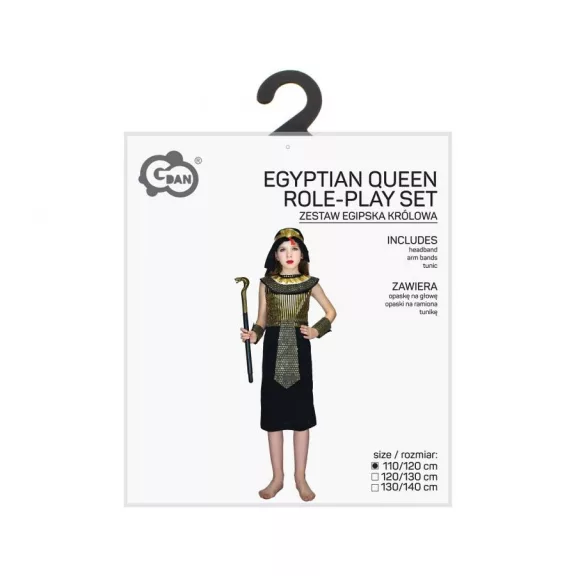 Egyiptomi királynő Black jelmez 130/140 cm