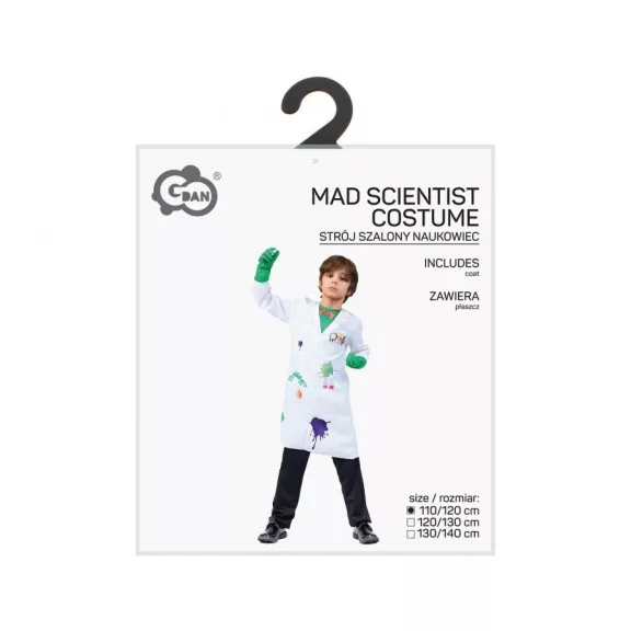 Tudós Mad jelmez 110/120 cm