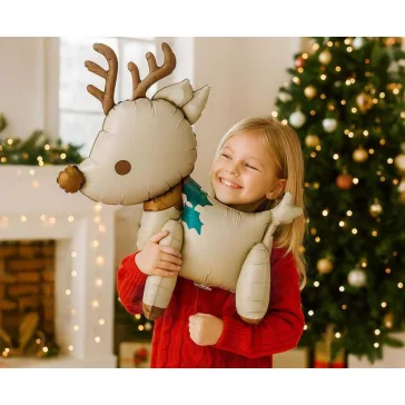 Rénszarvas Winter fólia lufi 58 cm