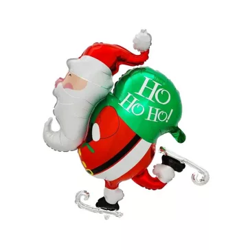 Karácsonyi Santa Skating fólia lufi 64 cm