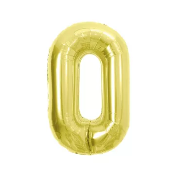 Arany 0-ás Light Gold szám fólia lufi 85 cm