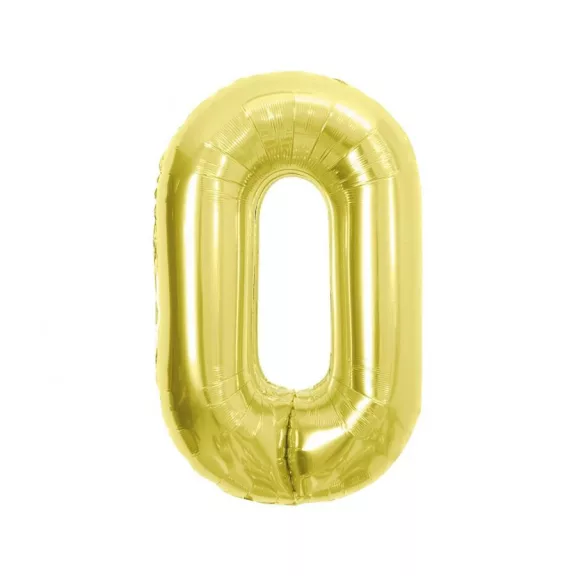 Arany 0-ás Light Gold szám fólia lufi 85 cm Arany 0-ás Light Gold szám fólia lufi 85 cm