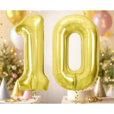 Arany 0-ás Light Gold szám fólia lufi 85 cm