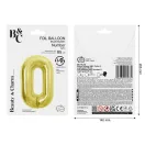 Arany 0-ás Light Gold szám fólia lufi 85 cm Arany 0-ás Light Gold szám fólia lufi 85 cm
