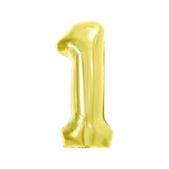 Arany 1-es Light Gold szám fólia lufi 85 cm Arany 1-es Light Gold szám fólia lufi 85 cm