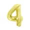 Arany 4-es Light Gold szám fólia lufi 85 cm