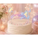 Unikornis Holographic Shine torta dekoráció Unikornis Holographic Shine torta dekoráció