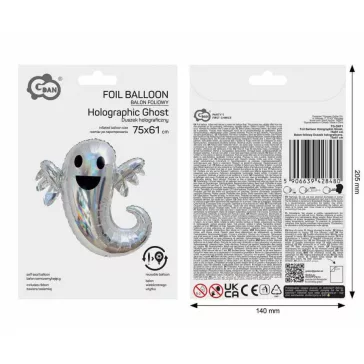 Szellem Holographic fólia lufi 75 cm