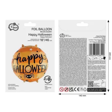 Halloween Happy fólia lufi 46 cm