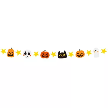 Halloween Faces papír girland 250 cm