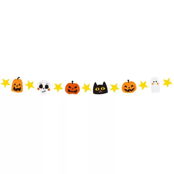 Halloween Faces papír girland 250 cm Halloween Faces papír girland 250 cm