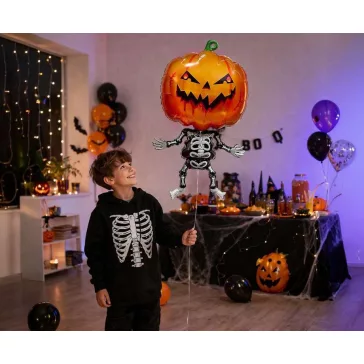 Halloween Pumpkin Skeleton fólia lufi 71 cm