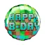 Happy Birthday Pixel fólia lufi 46 cm