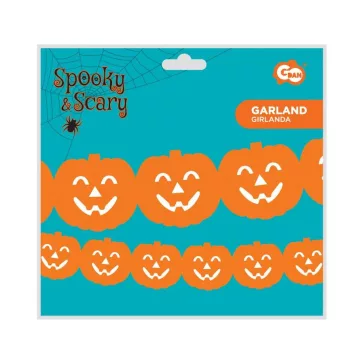 Halloween Tök papír girland 300 cm