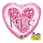 Szerelem Hearts Pink fólia lufi 46 cm