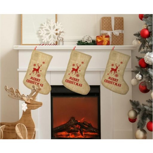 Karácsonyi Reindeer kandalló zokni, csizma 44,5 cm