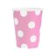 Rózsaszín Pink Polka Dots papír pohár 6 db-os 270 ml