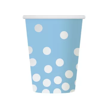 Pöttyös Silver Dots Blue papír pohár 6 db-os 270 ml