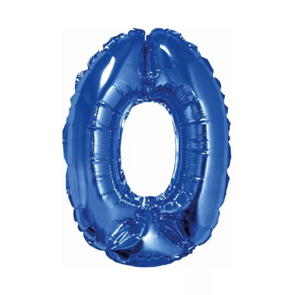 Kék Blue 0-ás mini szám fólia lufi 35 cm Kék Blue 0-ás mini szám fólia lufi 35 cm