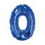 Kék Blue 0-ás mini szám fólia lufi 35 cm
