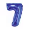 Kék Blue 7-es mini szám fólia lufi 35 cm