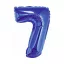 Kék Blue 7-es mini szám fólia lufi 35 cm