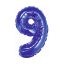 Kék Blue 9-es mini szám fólia lufi 35 cm