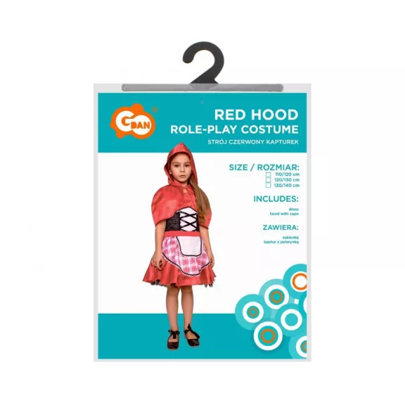 Piroska Red Hood jelmez 130/140 cm