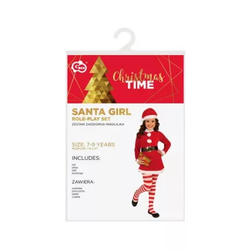 Mikulás lány Santa Girl  jelmez 7-9 év