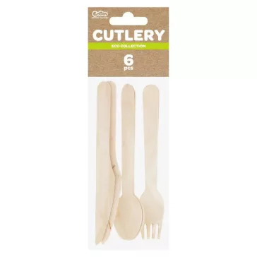 Fa Wooden evőeszköz szett 6 db-os