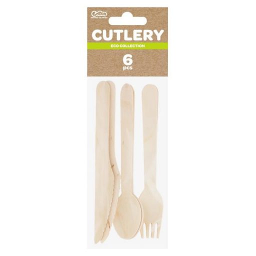 Fa Wooden evőeszköz szett 6 db-os