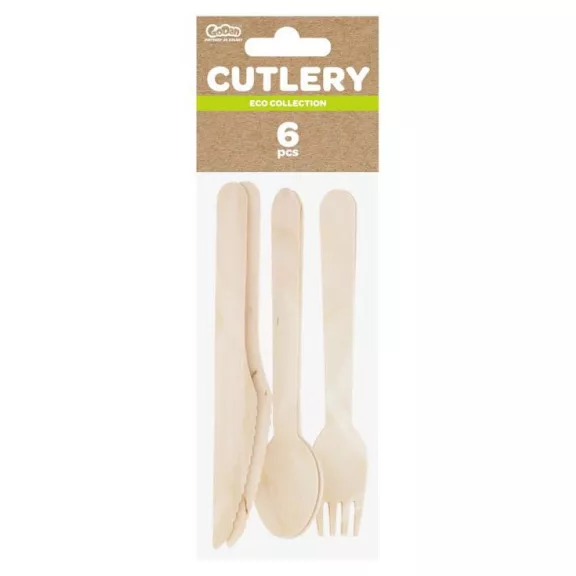 Fa Wooden evőeszköz szett 6 db-os