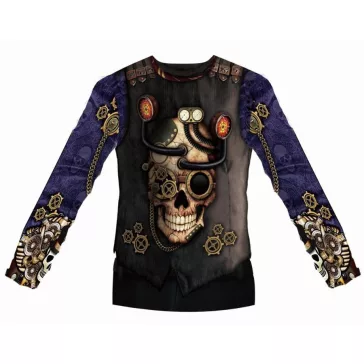 Kalóz Skull 3D férfi póló, felső L
