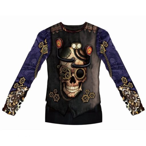 Kalóz Skull 3D férfi póló, felső L