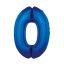 Kék 0-ás B&C Blue szám fólia lufi 92 cm