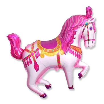 Cirkuszi ló Pink fólia lufi 36 cm (WP)
