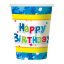 Happy Birthday Blue papír pohár 6 db-os 270 ml