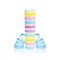 Színes Rainbow Dots szerpentin 4 m