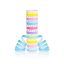 Színes Rainbow Dots szerpentin 4 m