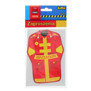 Tűzoltóság Fire Brigade meghívó 6 db-os