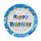 Happy Birthday Blue papírtányér 6 db-os 18 cm