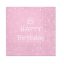 Happy Birthday Rózsaszín Light Pink szalvéta 20 db-os 33x33 cm